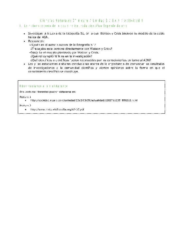 Ciencias Naturales 2 medio-Unidad 3-OA6-Actividad 1 Ciencias Naturales 2 medio-Unidad 3-OA6-Actividad 1