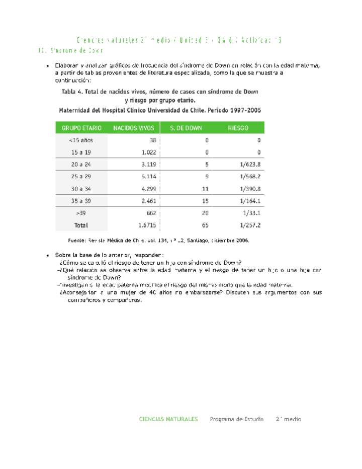 Ciencias Naturales 2 medio-Unidad 3-OA6-Actividad 13 Ciencias Naturales 2 medio-Unidad 3-OA6-Actividad 13