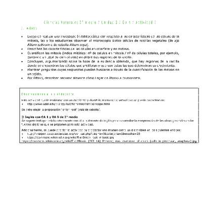 Ciencias Naturales 2 medio-Unidad 3-OA6-Actividad 3 Ciencias Naturales 2 medio-Unidad 3-OA6-Actividad 3