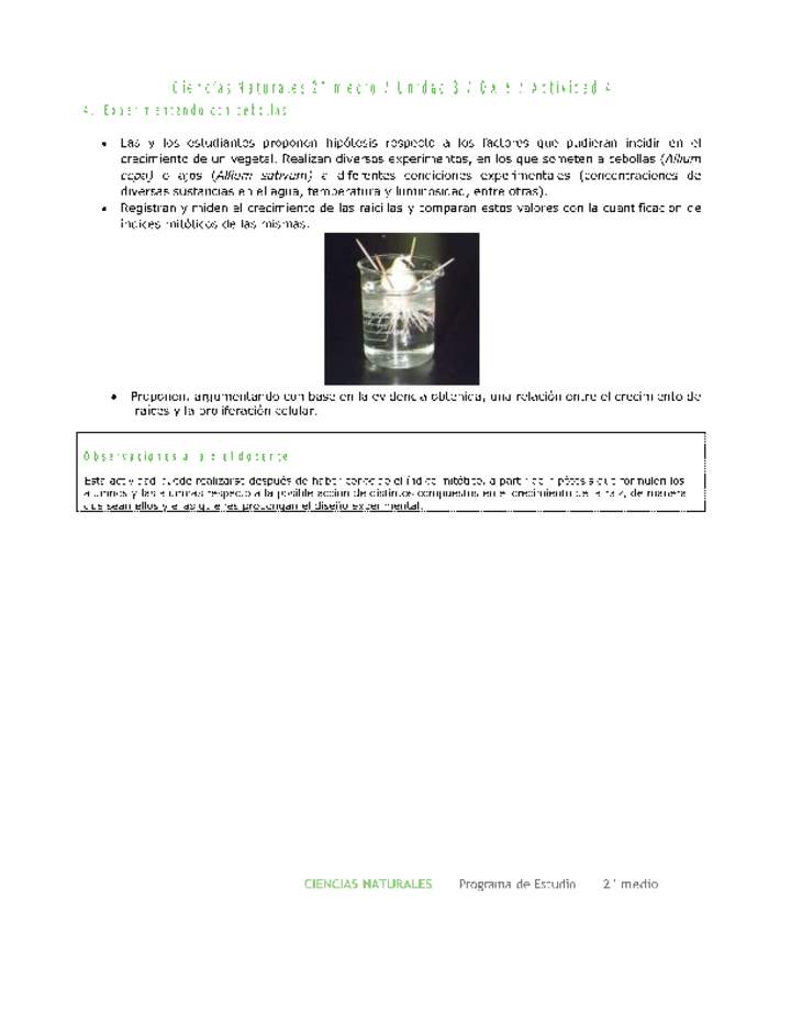Ciencias Naturales 2 medio-Unidad 3-OA6-Actividad 4 Ciencias Naturales 2 medio-Unidad 3-OA6-Actividad 4