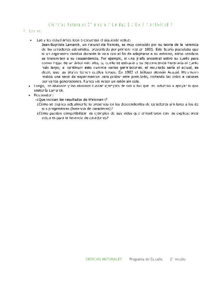 Ciencias Naturales 2 medio-Unidad 3-OA7-Actividad 7 Ciencias Naturales 2 medio-Unidad 3-OA7-Actividad 7