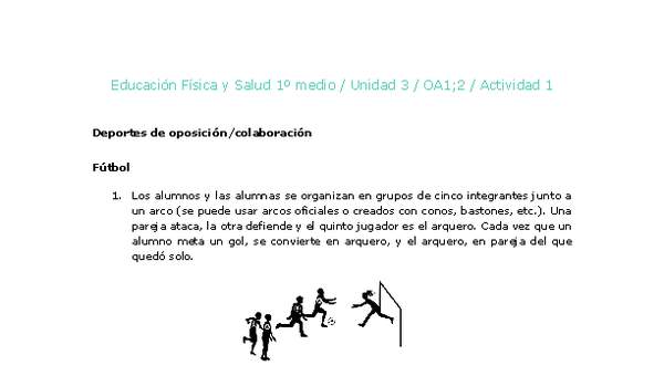 Educación Física 1 medio-Unidad 3-OA1;2-Actividad 1 Educación Física 1 medio-Unidad 3-OA1;2-Actividad 1