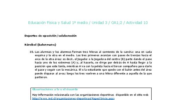 Educación Física 1 medio-Unidad 3-OA1;2-Actividad 10 Educación Física 1 medio-Unidad 3-OA1;2-Actividad 10