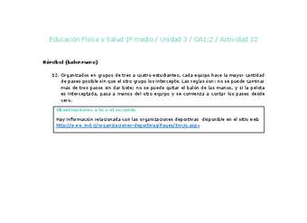 Educación Física 1 medio-Unidad 3-OA1;2-Actividad 12