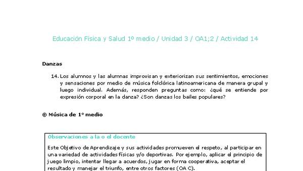 Educación Física 1 medio-Unidad 3-OA1;2-Actividad 14 Educación Física 1 medio-Unidad 3-OA1;2-Actividad 14