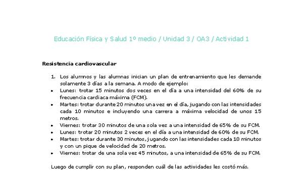 Educación Física 1 medio-Unidad 3-OA3-Actividad 1 Educación Física 1 medio-Unidad 3-OA3-Actividad 1