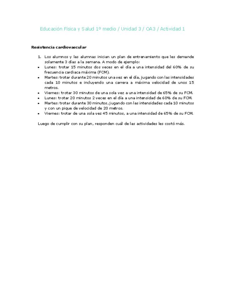 Educación Física 1 medio-Unidad 3-OA3-Actividad 1 Educación Física 1 medio-Unidad 3-OA3-Actividad 1