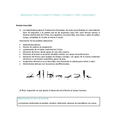 Educación Física 1 medio-Unidad 3-OA3-Actividad 2 Educación Física 1 medio-Unidad 3-OA3-Actividad 2