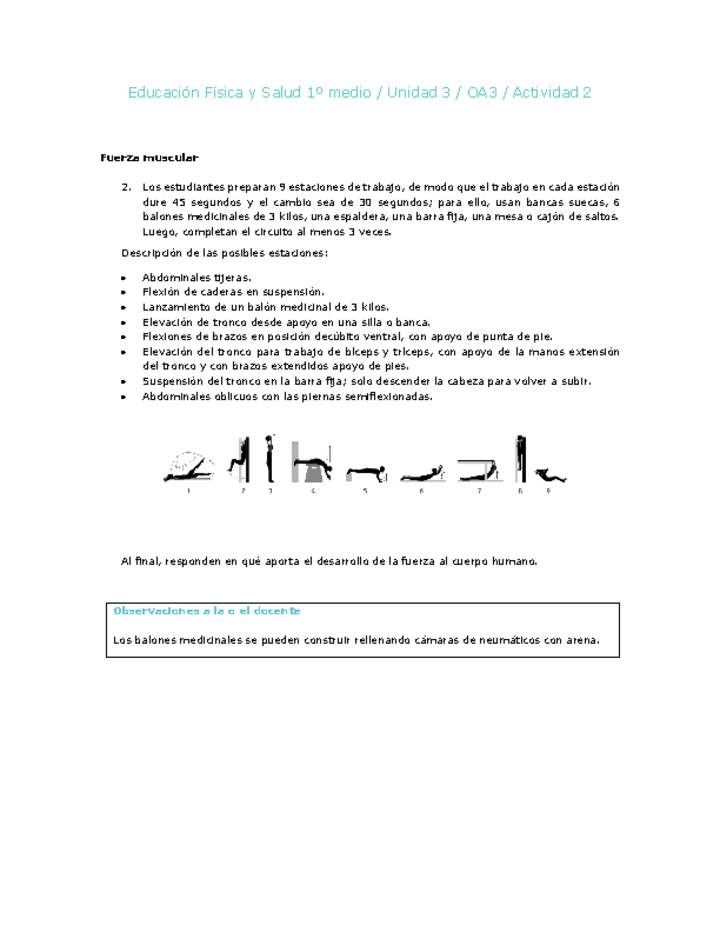 Educación Física 1 medio-Unidad 3-OA3-Actividad 2 Educación Física 1 medio-Unidad 3-OA3-Actividad 2