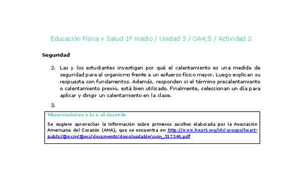 Educación Física 1 medio-Unidad 3-OA4;5-Actividad 2 Educación Física 1 medio-Unidad 3-OA4;5-Actividad 2