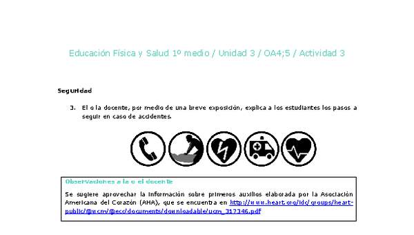 Educación Física 1 medio-Unidad 3-OA4;5-Actividad 3 Educación Física 1 medio-Unidad 3-OA4;5-Actividad 3