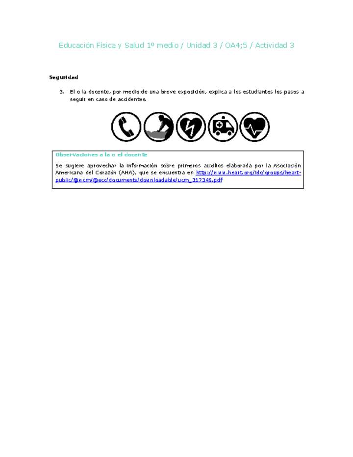 Educación Física 1 medio-Unidad 3-OA4;5-Actividad 3 Educación Física 1 medio-Unidad 3-OA4;5-Actividad 3