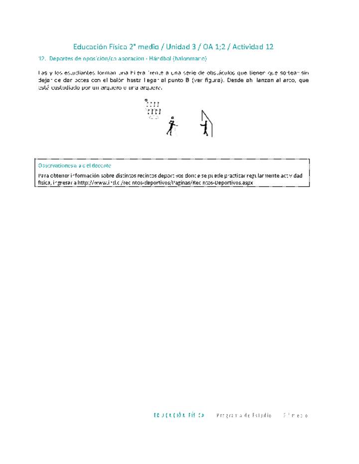 Educación Física 2 medio-Unidad 3-OA1;2-Actividad 12 Educación Física 2 medio-Unidad 3-OA1;2-Actividad 12