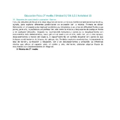 Educación Física 2 medio-Unidad 3-OA1;2-Actividad 13 Educación Física 2 medio-Unidad 3-OA1;2-Actividad 13