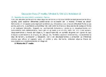 Educación Física 2 medio-Unidad 3-OA1;2-Actividad 13 Educación Física 2 medio-Unidad 3-OA1;2-Actividad 13