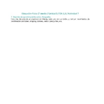 Educación Física 2 medio-Unidad 3-OA1;2-Actividad 7 Educación Física 2 medio-Unidad 3-OA1;2-Actividad 7
