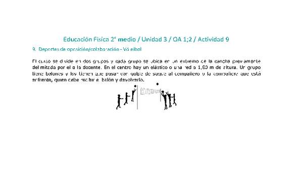 Educación Física 2 medio-Unidad 3-OA1;2-Actividad 9 Educación Física 2 medio-Unidad 3-OA1;2-Actividad 9