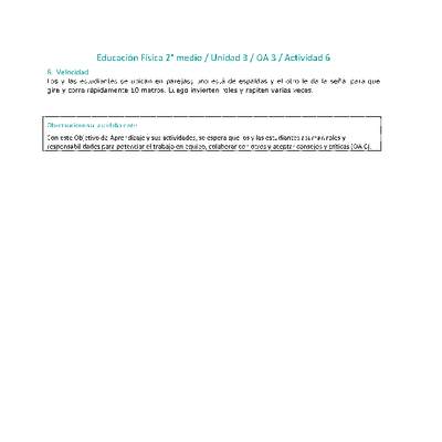 Educación Física 2 medio-Unidad 3-OA3-Actividad 6 Educación Física 2 medio-Unidad 3-OA3-Actividad 6