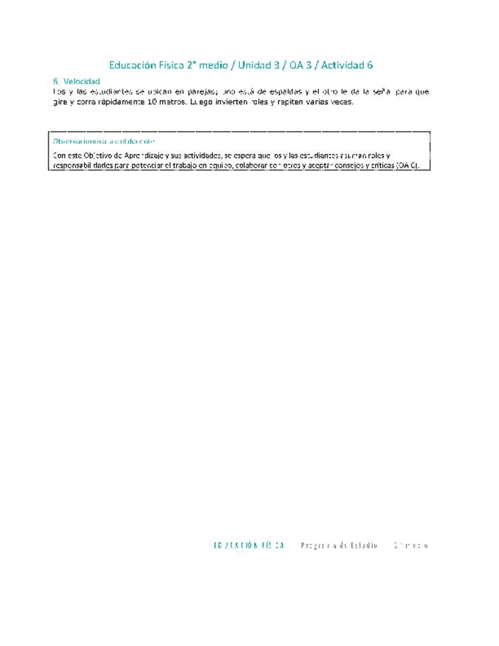 Educación Física 2 medio-Unidad 3-OA3-Actividad 6 Educación Física 2 medio-Unidad 3-OA3-Actividad 6