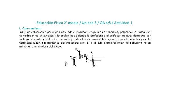 Educación Física 2 medio-Unidad 3-OA4;5-Actividad 1 Educación Física 2 medio-Unidad 3-OA4;5-Actividad 1