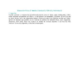 Educación Física 2 medio-Unidad 3-OA4;5-Actividad 2 Educación Física 2 medio-Unidad 3-OA4;5-Actividad 2