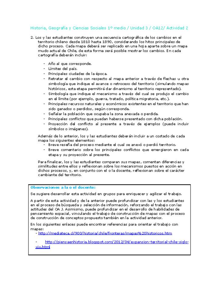 Historia 1 medio-Unidad 3-OA12-Actividad 2 Historia 1 medio-Unidad 3-OA12-Actividad 2