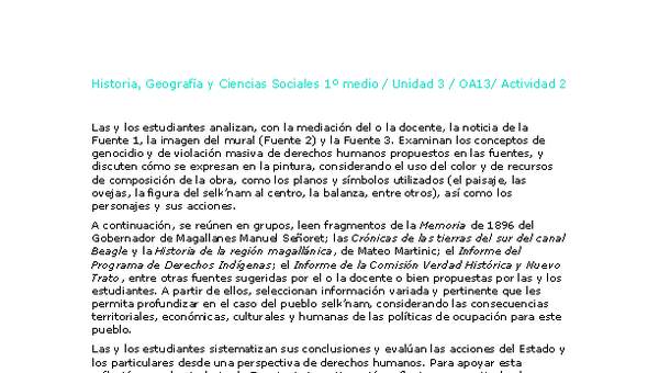Historia 1 medio-Unidad 3-OA13-Actividad 2 Historia 1 medio-Unidad 3-OA13-Actividad 2