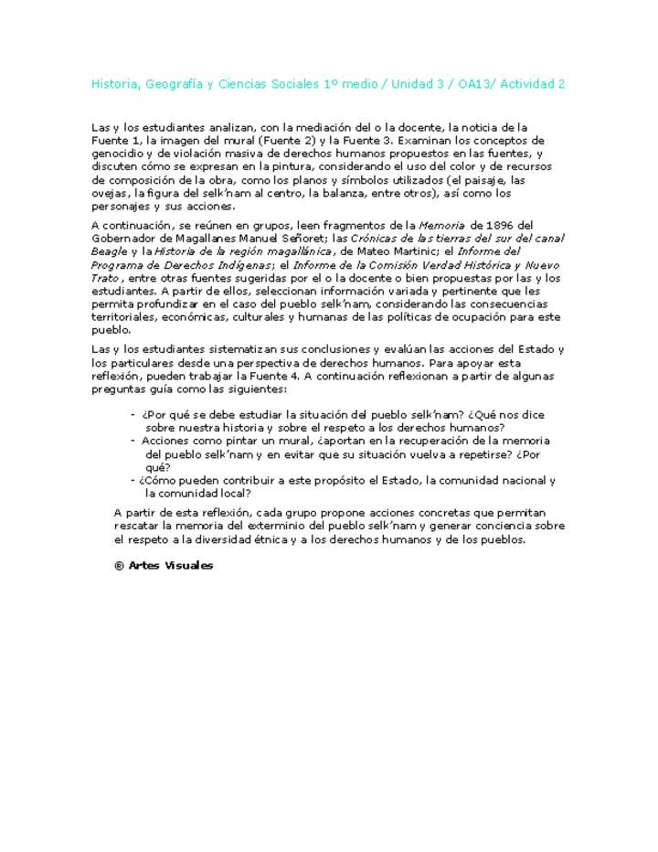 Historia 1 medio-Unidad 3-OA13-Actividad 2 Historia 1 medio-Unidad 3-OA13-Actividad 2