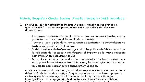 Historia 1 medio-Unidad 3-OA15-Actividad 1 Historia 1 medio-Unidad 3-OA15-Actividad 1