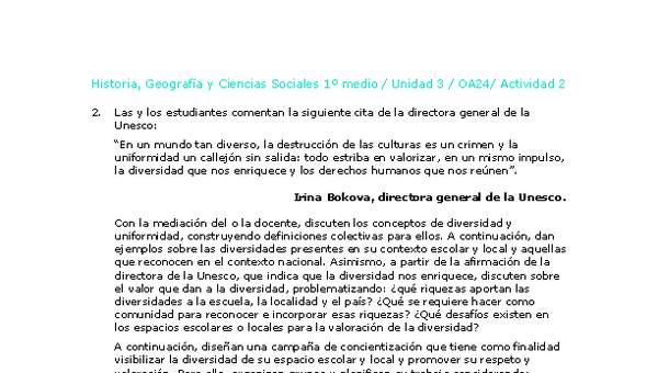 Historia 1 medio-Unidad 3-OA24-Actividad 2 Historia 1 medio-Unidad 3-OA24-Actividad 2