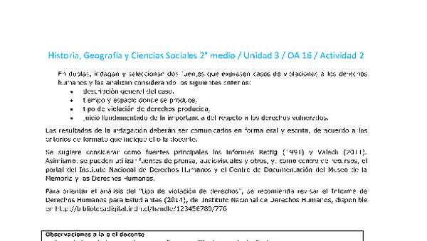Historia 2 medio-Unidad 3-OA16-Actividad 2 Historia 2 medio-Unidad 3-OA16-Actividad 2