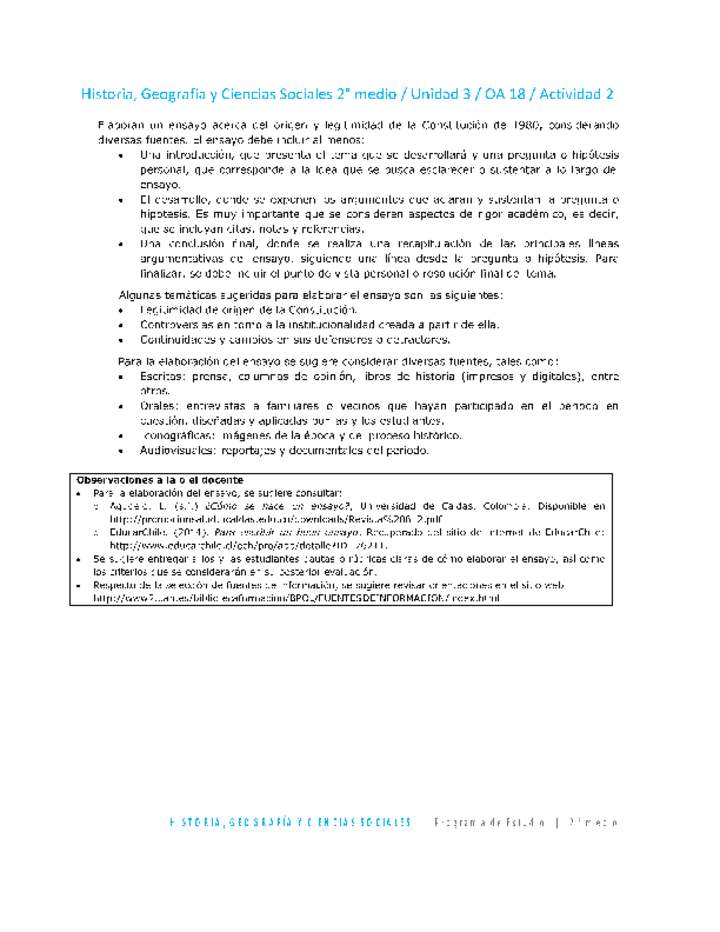 Historia 2 medio-Unidad 3-OA18-Actividad 2 Historia 2 medio-Unidad 3-OA18-Actividad 2