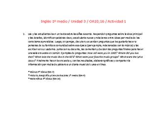 Inglés 1 medio-Unidad 3-OA10;16-Actividad 1 Inglés 1 medio-Unidad 3-OA10;16-Actividad 1
