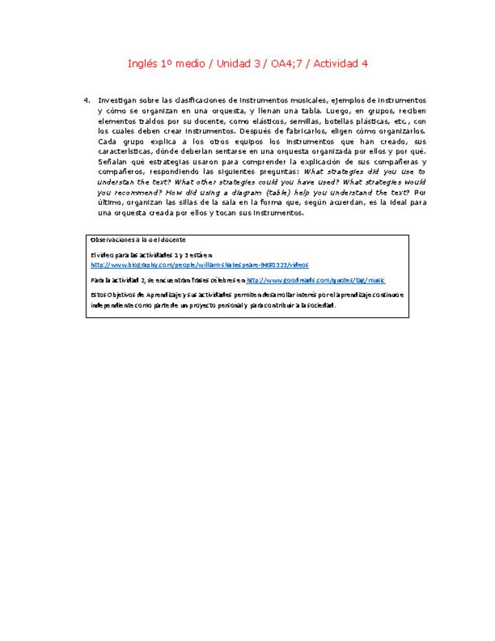 Inglés 1 medio-Unidad 3-OA4;7-Actividad 4 Inglés 1 medio-Unidad 3-OA4;7-Actividad 4