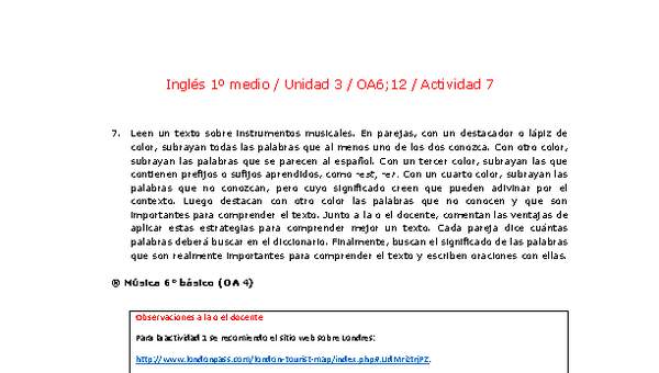 Inglés 1 medio-Unidad 3-OA6;12-Actividad 7 Inglés 1 medio-Unidad 3-OA6;12-Actividad 7