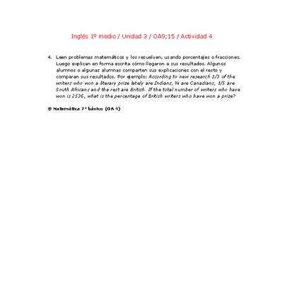 Inglés 1 medio-Unidad 3-OA9;15-Actividad 4 Inglés 1 medio-Unidad 3-OA9;15-Actividad 4