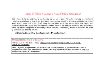 Inglés 2 medio-Unidad 3-OA2;3;10-Actividad 2 Inglés 2 medio-Unidad 3-OA2;3;10-Actividad 2