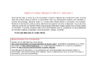 Inglés 2 medio-Unidad 3-OA4;7-Actividad 1 Inglés 2 medio-Unidad 3-OA4;7-Actividad 1