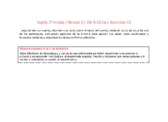 Inglés 2 medio-Unidad 3-OA9;15;16-Actividad 10 Inglés 2 medio-Unidad 3-OA9;15;16-Actividad 10