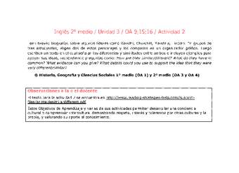 Inglés 2 medio-Unidad 3-OA9;15;16-Actividad 2 Inglés 2 medio-Unidad 3-OA9;15;16-Actividad 2