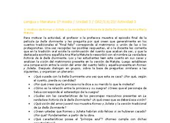 Lengua y Literatura 1 medio-Unidad 3-OA2,5,6,23-Actividad 3 Lengua y Literatura 1 medio-Unidad 3-OA2,5,6,23-Actividad 3