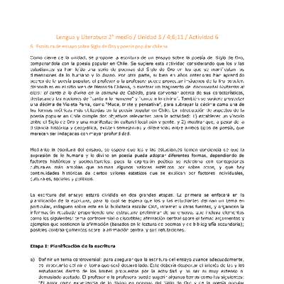 Lengua y Literatura 2 medio-Unidad 3-OA4;6;11-Actividad 1 Lengua y Literatura 2 medio-Unidad 3-OA4;6;11-Actividad 1