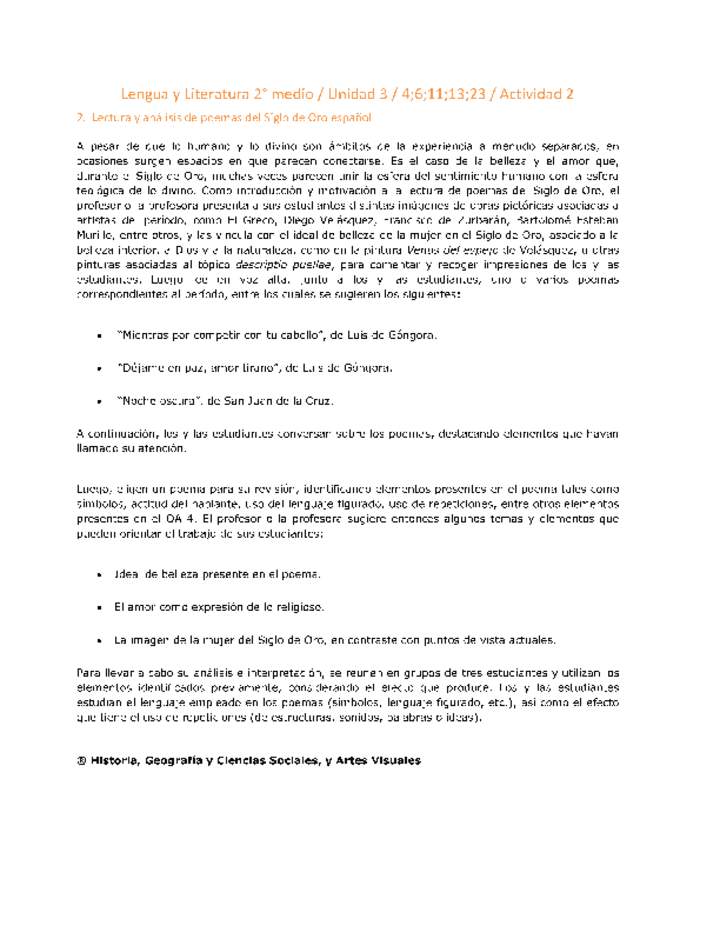 Lengua y Literatura 2 medio-Unidad 3-OA4;6;11;13;23-Actividad 2 Lengua y Literatura 2 medio-Unidad 3-OA4;6;11;13;23-Actividad 2