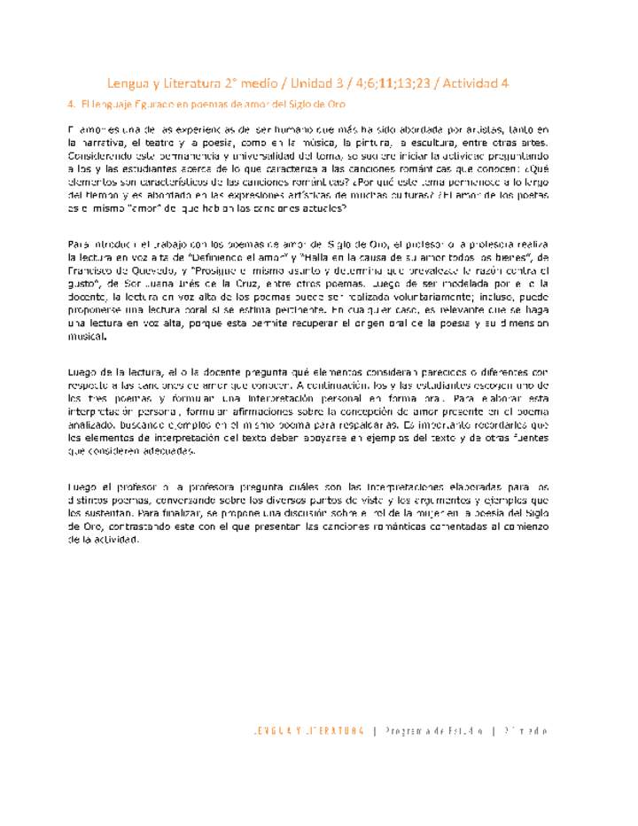 Lengua y Literatura 2 medio-Unidad 3-OA4;6;11;13;23-Actividad 4 Lengua y Literatura 2 medio-Unidad 3-OA4;6;11;13;23-Actividad 4