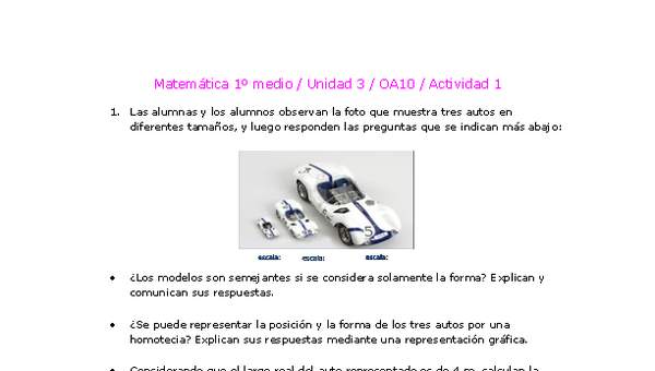 Matemática 1 medio-Unidad 3-OA10-Actividad 1 Matemática 1 medio-Unidad 3-OA10-Actividad 1