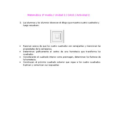 Matemática 1 medio-Unidad 3-OA10-Actividad 2 Matemática 1 medio-Unidad 3-OA10-Actividad 2