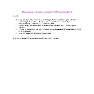 Matemática 1 medio-Unidad 3-OA10-Actividad 5 Matemática 1 medio-Unidad 3-OA10-Actividad 5