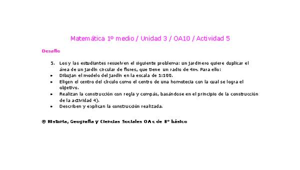 Matemática 1 medio-Unidad 3-OA10-Actividad 5 Matemática 1 medio-Unidad 3-OA10-Actividad 5