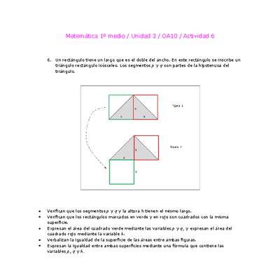 Matemática 1 medio-Unidad 3-OA10-Actividad 6 Matemática 1 medio-Unidad 3-OA10-Actividad 6