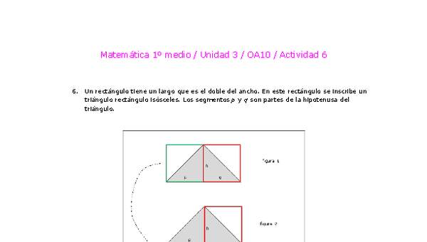 Matemática 1 medio-Unidad 3-OA10-Actividad 6 Matemática 1 medio-Unidad 3-OA10-Actividad 6
